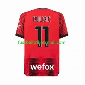 Fußballtrikots AC Mailand Christian Pulisic 11 2023-2024 Kurzarm Heimtrikotsatz kaufen
